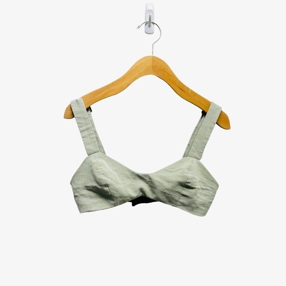 Lovers and Friends Roxanne Crop Top in Fern Green - Picture 4 of 8